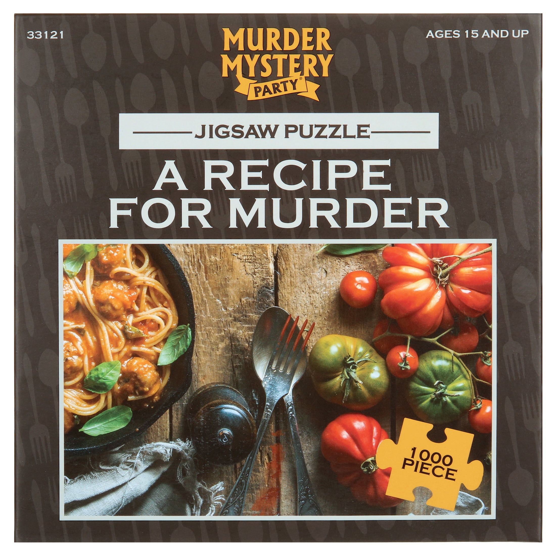 Murder Mystery Party | Classic Mystery Jigsaw Puzzle, A Recipe for Murder, 1,000 Piece Jigsaw Puzzle