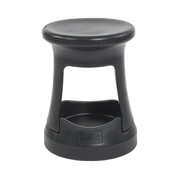 ECR4Kids Active Storage Wobble Stool, 18in Seat Height, Children's Furniture, Black