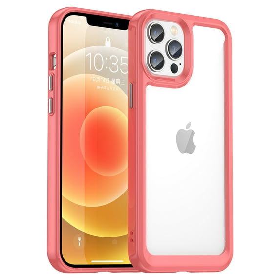 TECH CIRCLE with iPhone 11 pro case,Anti-Scratch,Non-Yellowing,Shock Absorption,Reinforced Corner,PMMA+TPU for iPhone 12 Pro 6.7 inch,Red