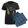 thumbnail image 5 of CafePress - Champagne Me Women's Dark Pajamas - Women's Short Sleeve Print T-Shirt and Pants Dark Cotton Pajama Set, 5 of 7