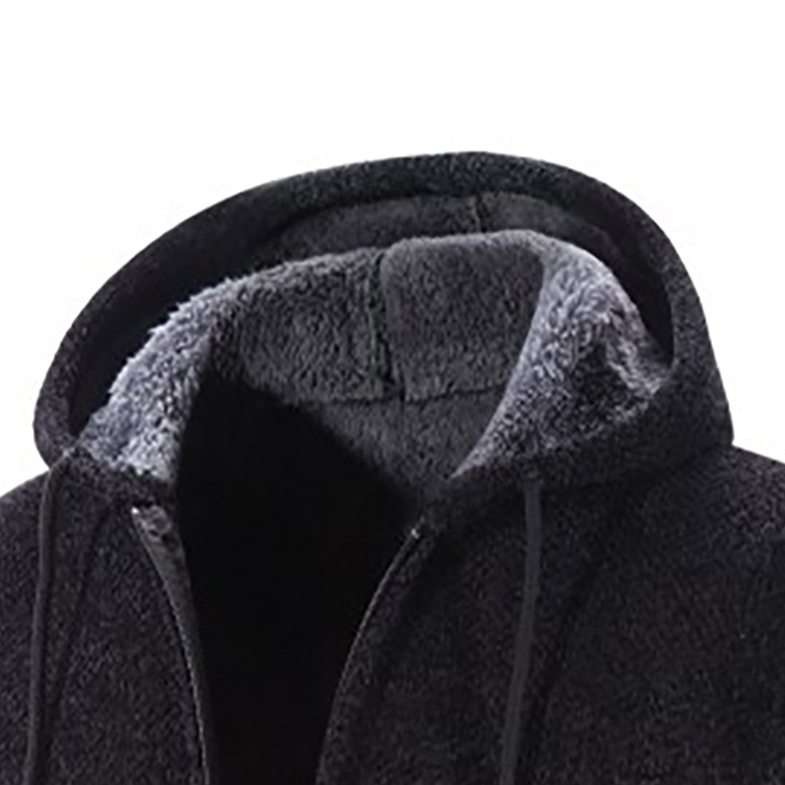 Odeerbi Trench Coats for Men Mid-length Hooded Jacket Windbreaker Solid Solor Casual Anoraks Black