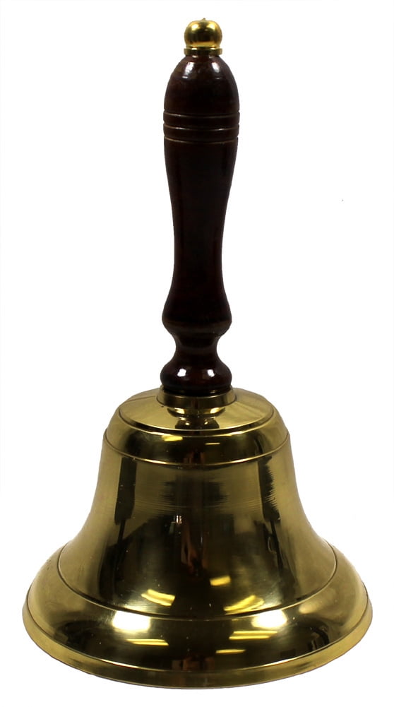 8" HANDHELD BRASS BELL Hand Held Bells NAUTICAL