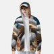 thumbnail image 2 of Balery Coral Fish Dolphin Sudadera ligera de manga larga con capucha y protección solar UPF 50+ para hombre y mujer, ideal para pesca y running-3X-Large, 2 of 7