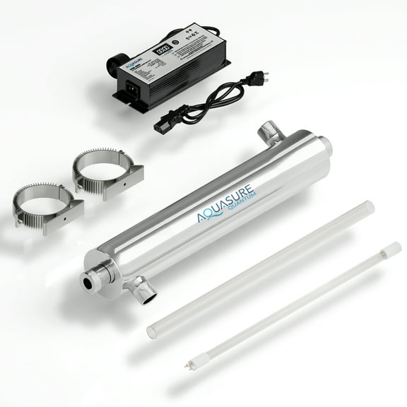 Aquasure 18 GPM High Output Ultraviolet UV Light Water Sterilizer Filter System for Whole House Disinfection, 48W