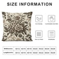 thumbnail image 5 of COMIO Brown and White Flowers Pillow Covers Vintage Brown Flowers Throw Pillowcase Decorative Morden Floral Outdoor Cushion Cover for Patio Sofa Bedroom Indoor Outdoor Party, 5 of 5
