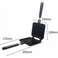 thumbnail image 3 of Manual Waffle Maker, Aluminum Stovetop Waffle Maker with Non-Stic, 3 of 5