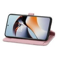 thumbnail image 4 of Allytech Wallet Case for OnePlus 11, Embossed Luxury PU Leather Case with Kickstand & Card Slots, Slim Zipper Pocket Detachable Wrist Strap Magnetic Clasp Anti-Drop Case - Pink, 4 of 6