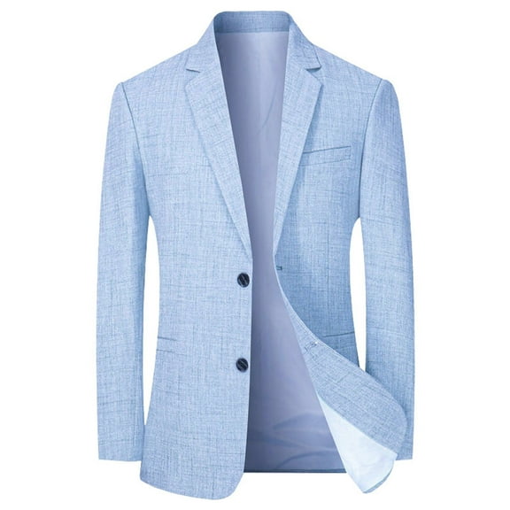 Vedolay Blazers for Men Long Sleeve Loose Blazer Suit for Men 2023 Light Blue,2XL