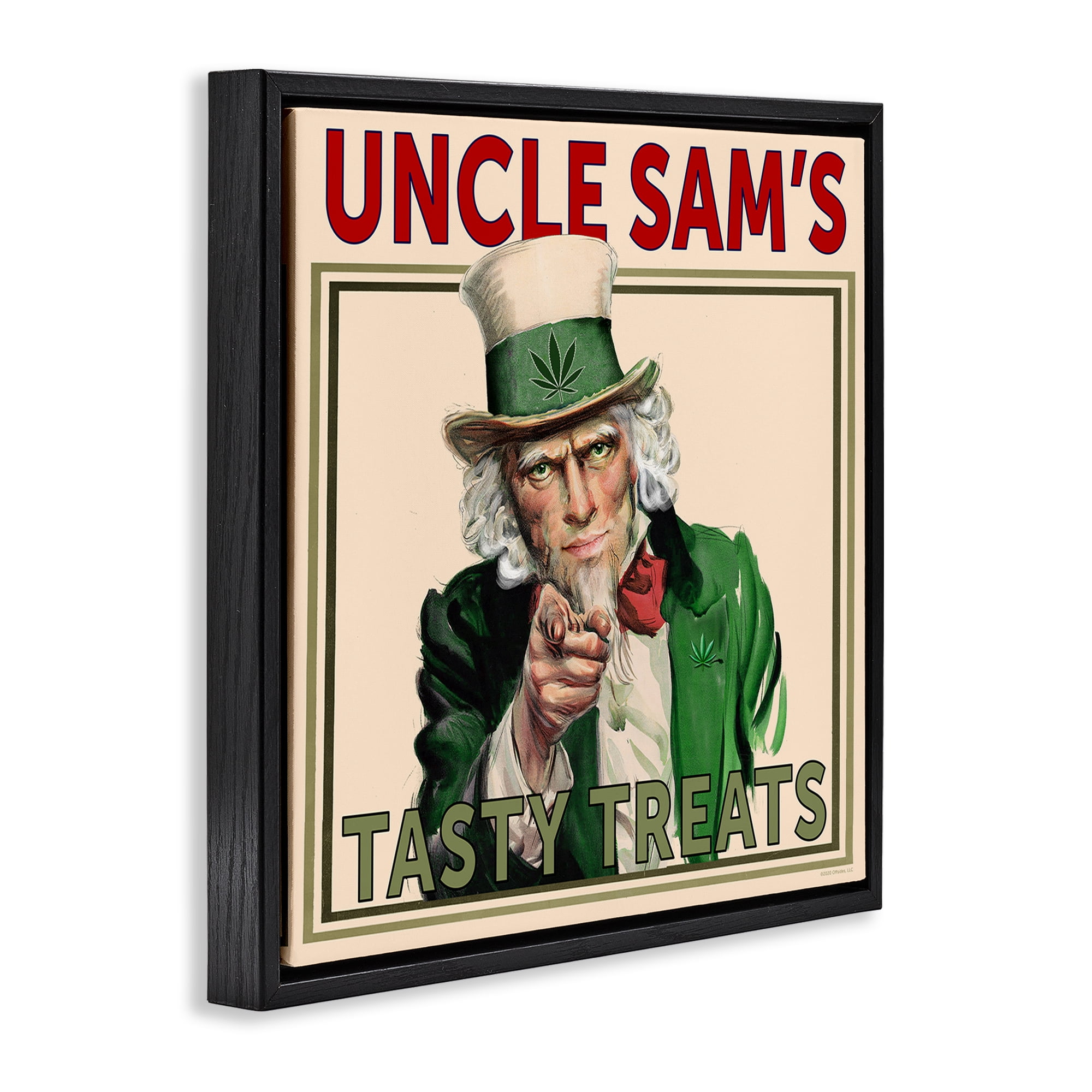 Stupell Industries Vintage Character Tasty Treats People Painting Black Floater Framed Canvas Art Print Wall Art, 25 x 25