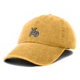 thumbnail image 5 of Dalix Bike Embroidered Bicycle Cotton Baseball Cap Adjustable Dad Hat Mens in Washed Gold, 5 of 5