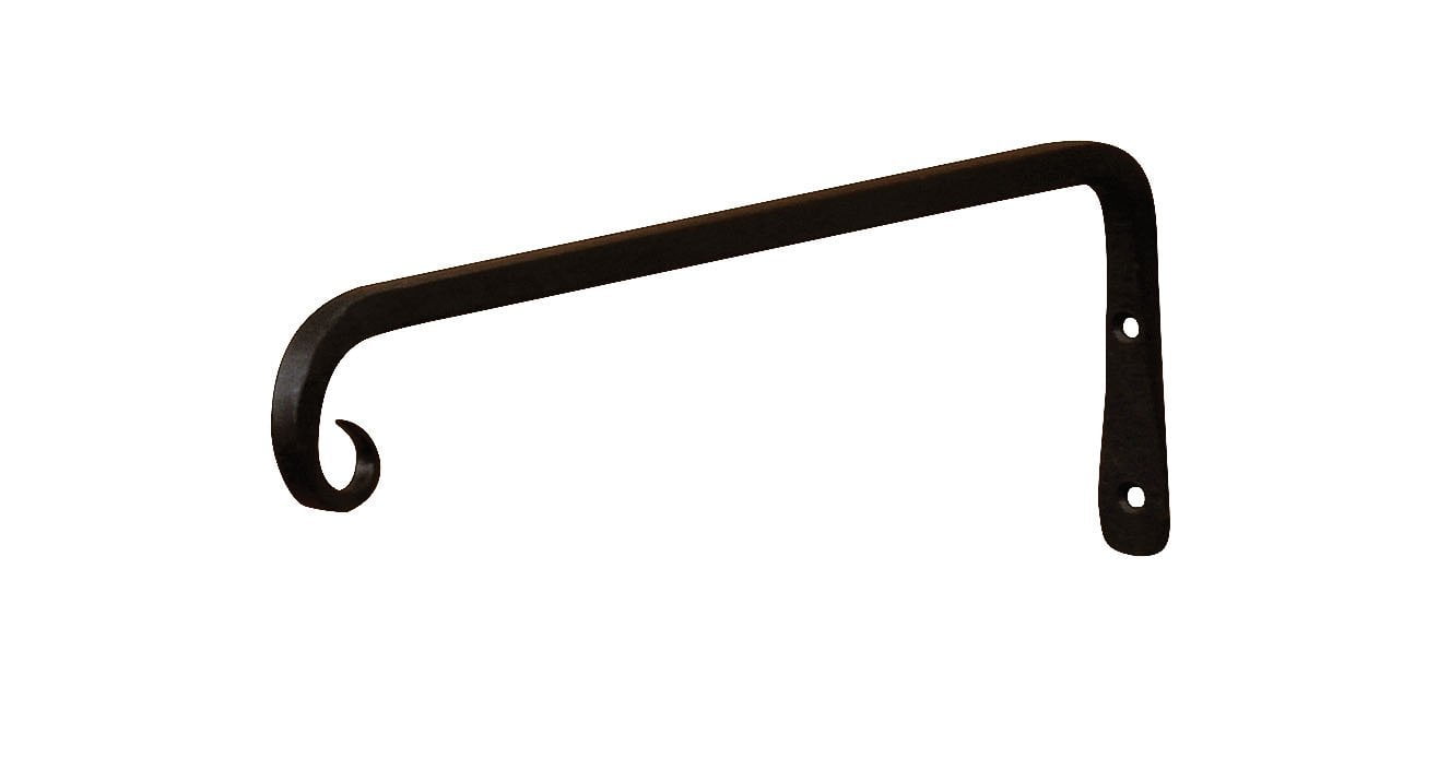 Panacea 89410 Hand Forged Straight Hook, 10',Wrought Iron, Black