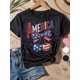 thumbnail image 1 of Camiseta patriótica del 4 de julio para niña: algodón, rojo, blanco y azul, corte holgado, linda camiseta gráfica. Regalo del Día de la Independencia para jóvenes amantes de Estados Unidos. Ropa para, 1 of 7