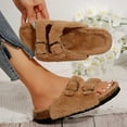 thumbnail image 5 of Women’s Sandals Lightweight Comfortable Breathable Adjustable Buckle Cork Footbed Strappy Slip-On Slides for Women, 5 of 9