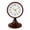 Brown, variant on TIMESS Vintage Analog Alarm Clock with Night Light, Silent Non-Ticking Battery Operated Desk Clock for Bedroom Bedside Table, Retro Decorative Quartz Table Clock, Red