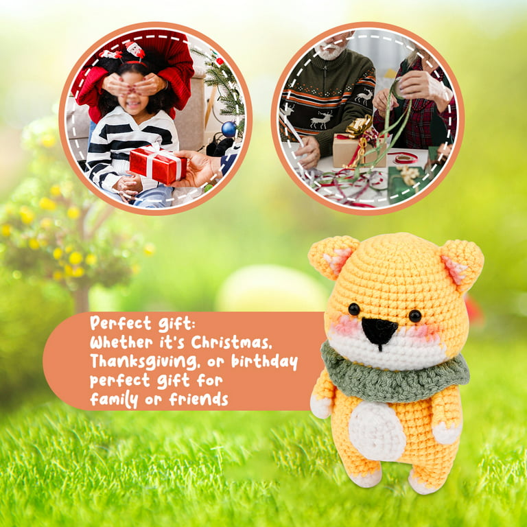 DIY Red Fox Crochet Kit With Step-By-Step Video Tutorials For