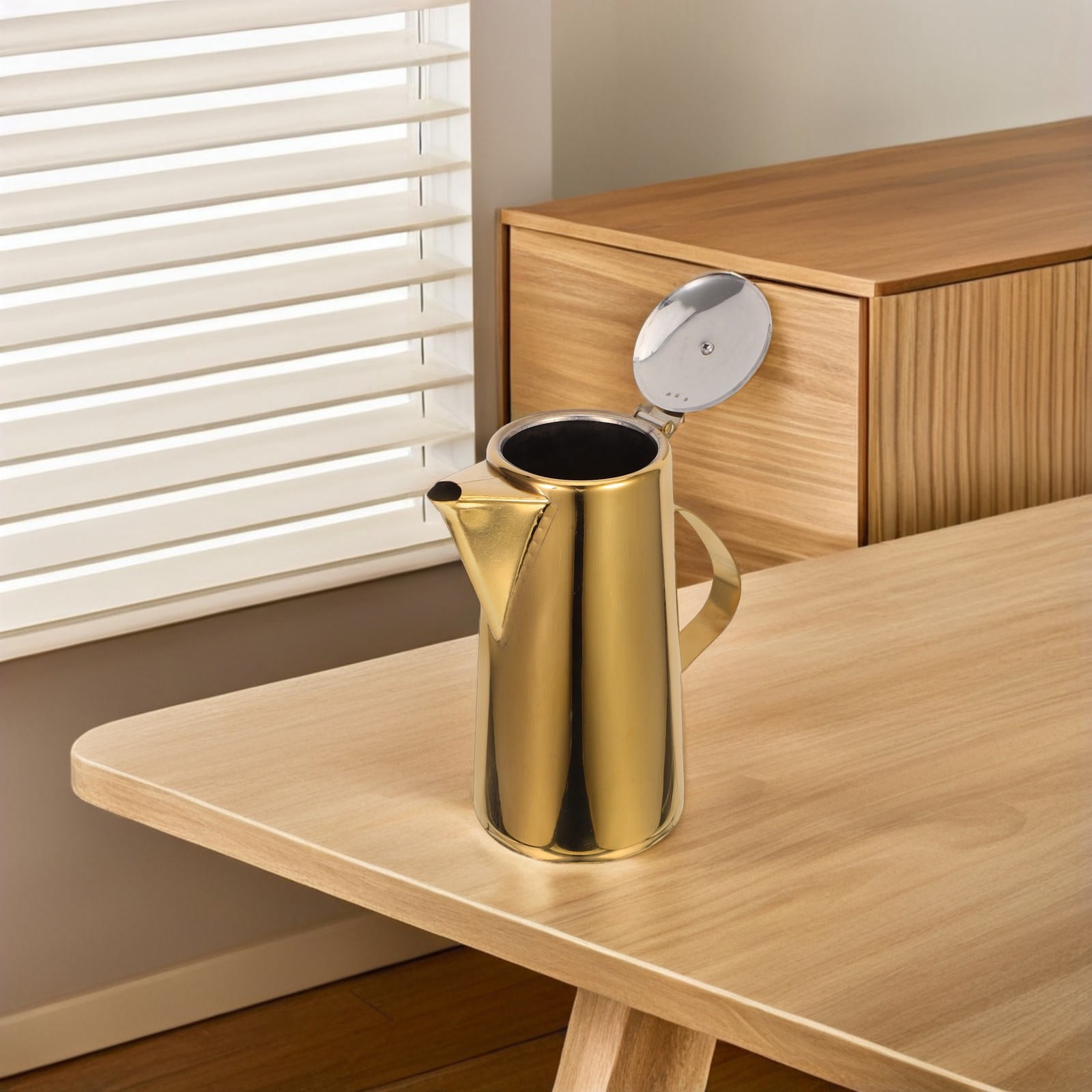 LOLIPPYY Golden Water Jug Pitcher Insulated Tea Pitcher Stainless Steel 1Pack