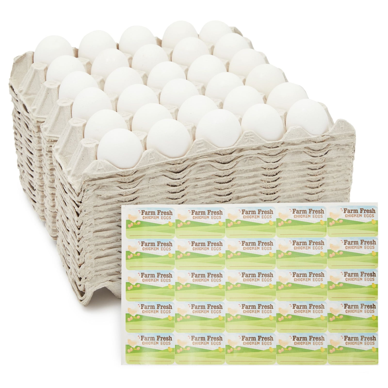 18 Pack Empty Paper Egg Cartons Bulk for 30 Chicken Eggs, Reusable Gray