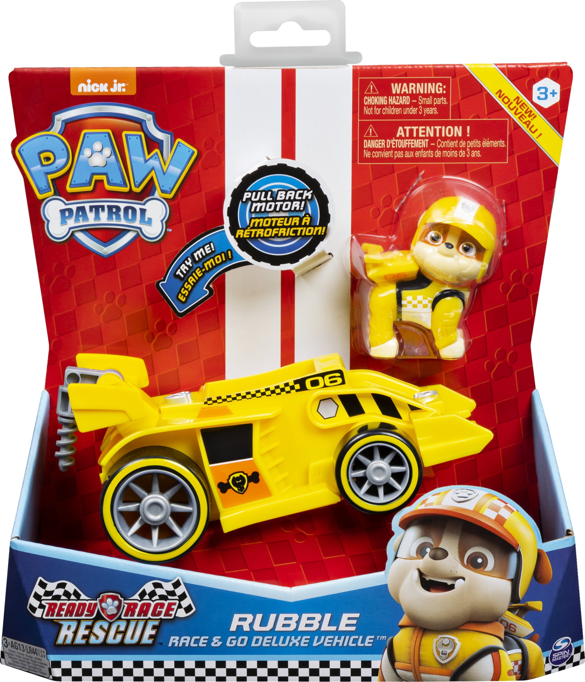 Details about   Paw Patrol Ready Race Rescue Rubble Race & Go Deluxe Vehicle w/ Racing Sound NIB 