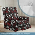 thumbnail image 3 of HELLHERO Skull Rose Print Recliner Chair Slipcovers for Reclining Chairs 4 Piece Recliner Cover 1 Seat Extra Large Lazyboy Covers Slipcover, 3 of 8