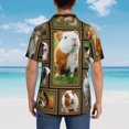 thumbnail image 7 of Guinea Pig Men'S 3d Print Casual Button Down Shirts, Novelty Hawaiian Short Sleeves L, 7 of 7