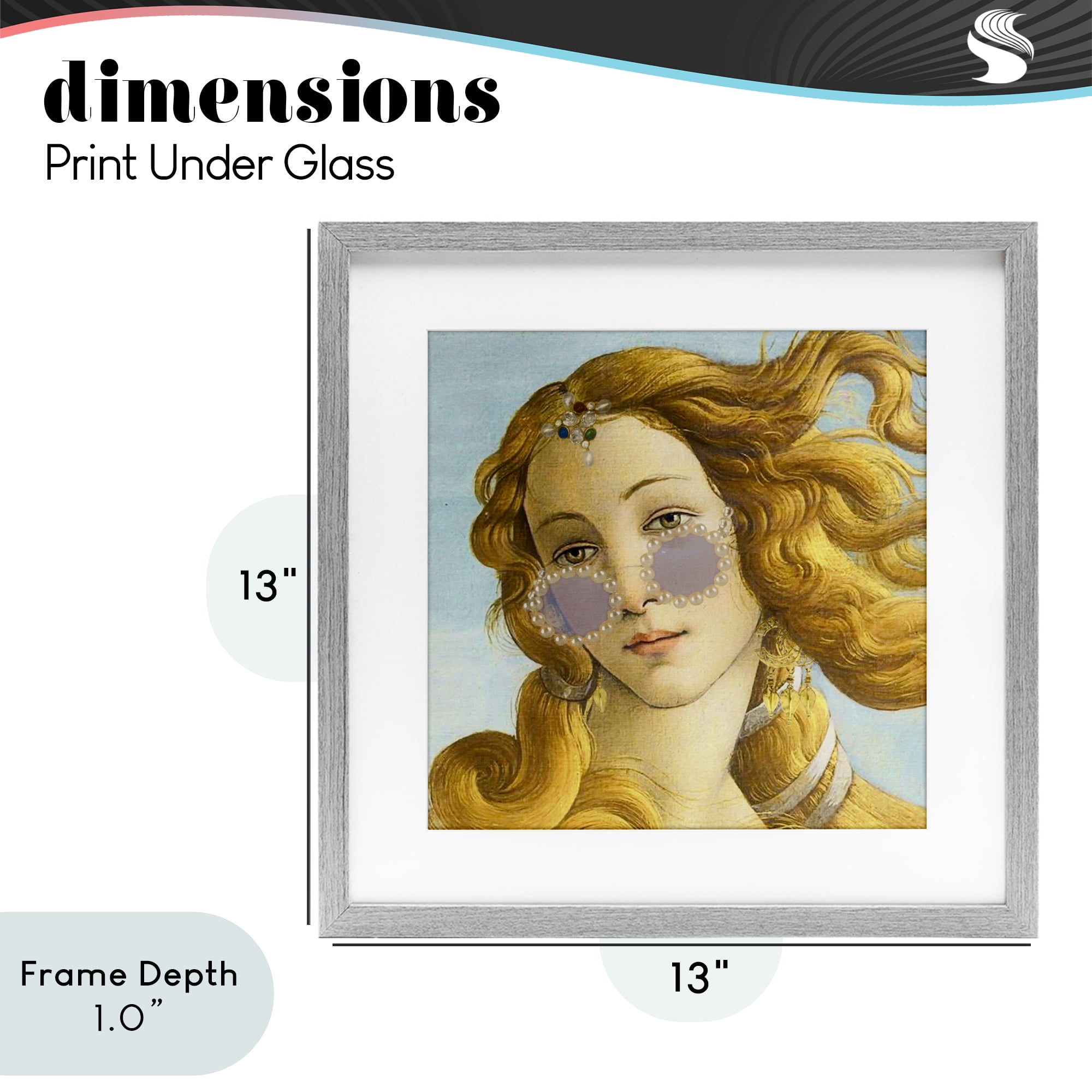 Stupell Industries Modern Day Venus Shades Gray Framed Print Under Glass, design by Grotto Studios