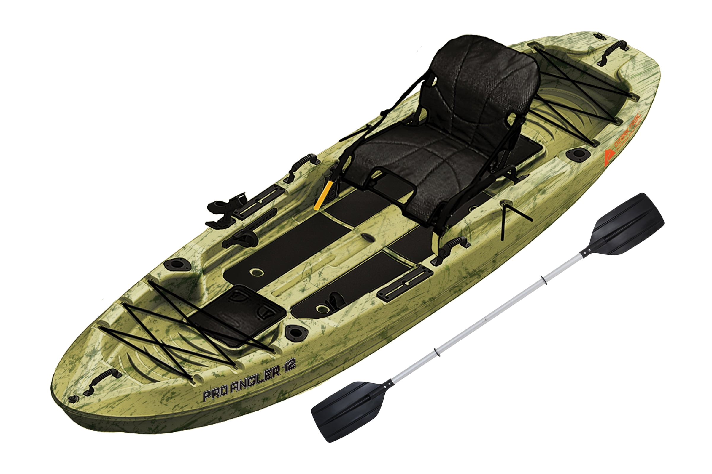 Ozark Trail 12 Pro Angler Kayak Grass Camo With Paddle Walmart Com Walmart Com