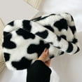 thumbnail image 3 of Zhaomeidaxi Women Leopard Print Shoulder Bag Fluffy Plush Clutch Faux Fur Handbag Tote Bag, 3 of 8