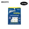 MACK'S 6 Pairs -noise Silicone Earplugs Professional Waterproof Swimming Earplugs Hearing Protection Snore Ear Plugs