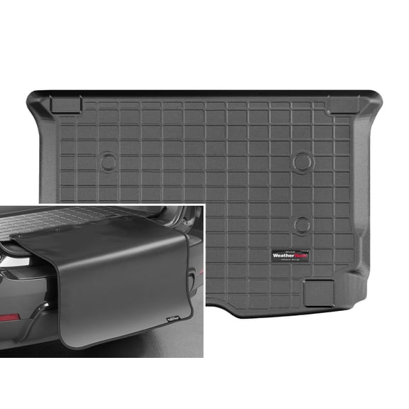WeatherTech Cargo Trunk Liner with Bumper Protector compatible with 2014-2019 BMW i3 - Trunk With Bumper Protector, Black