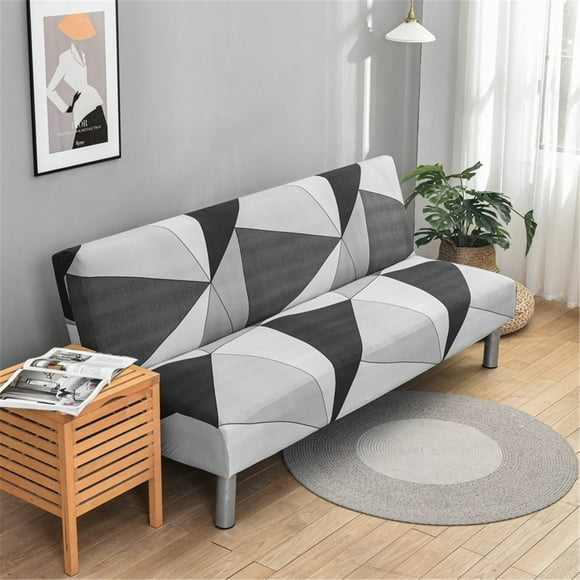 WRXMIJNHGSA Sofa Cover Under $15 Folding Sofa Bed Cover Solid Color Futon Armless Slipcover Polyester Elastic Fabric All Inclusive Cover
