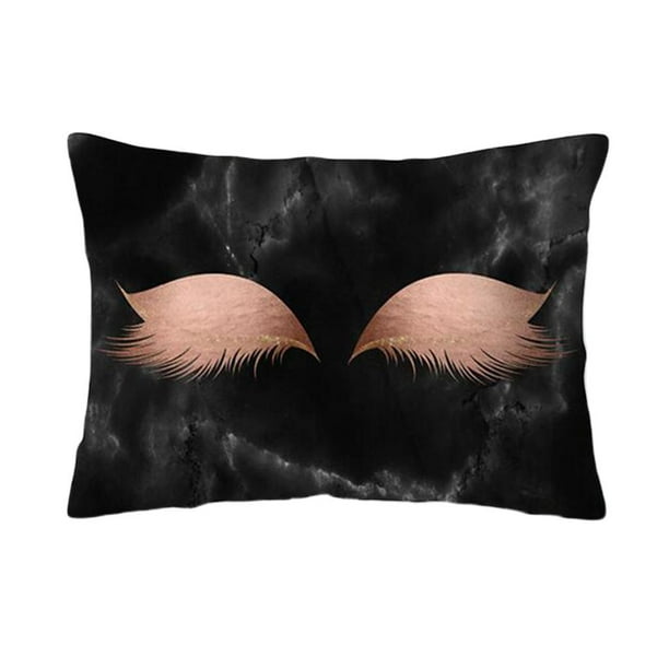 de almohada con estampado de pestanas de rayas Funda de almohada Decoraciones diarias Funda de almohada para sofa de cojines Fund 10 Colco Fundas de cojin Bodega Aurrera en linea