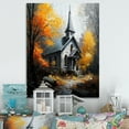 thumbnail image 2 of Designart Church In Forest In Autumn II Canvas Wall Art, 2 of 5