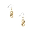 thumbnail image 2 of Delight Jewelry Goldtone Paw Prints Infinity Gold Tone Infinity French Earrings, 2 of 4