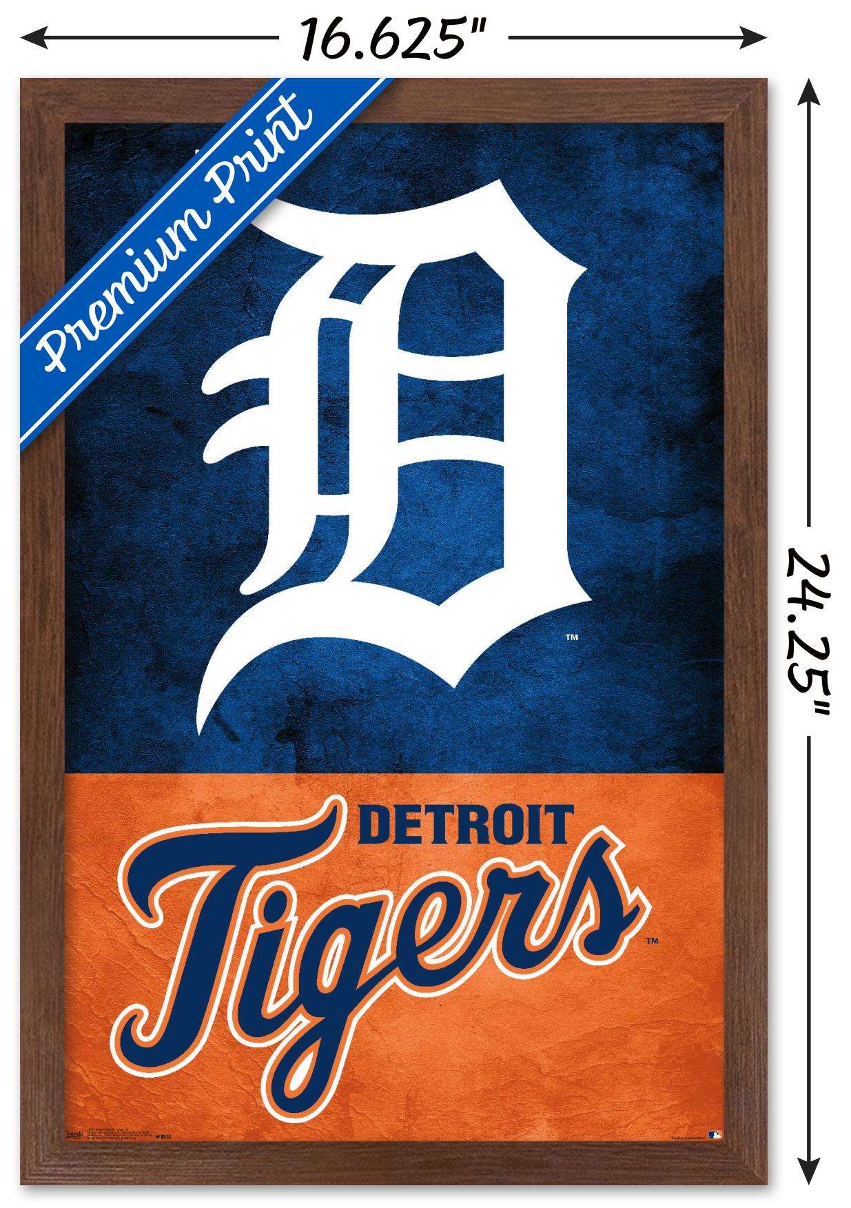 MLB Detroit Tigers - Logo 18 Wall Poster, 14.725" x 22.375", Framed