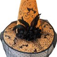 thumbnail image 3 of Yuanlong Womens Witch Hat Polka Dot Tulle Veil Pointed Bat Pattern Fancy Dress Halloween Stage Performance Hat, 3 of 3