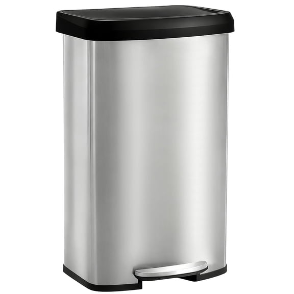 g 21 Gallon/80 Liter Kitchen Trash Can with Lid, Stainless Steel Garbage Can with Soft-Close Lid & Foot Pedal, Large Step-on Waste Bins Trash and Recycle Bin Combo for Home Office，Trash can