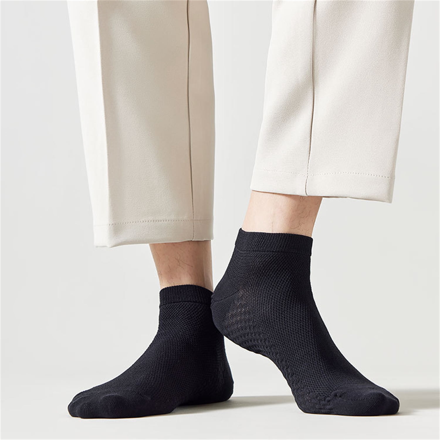 Sookeceks 6 Pairs Ankle Socks for Men Soft Breathable Mesh Cotton Socks Low Cut Soft Casual Socks Size 7-23