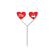 thumbnail image 1 of Etiqueta de corazón de palillo de dientes Unbranded patron de coche rojo, 1 of 3