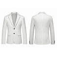 thumbnail image 4 of HBDesign Mens 3 Piece Suit Set Summer Lightweight Slim Fit Blazer Vest Pants Pinstripe for Business, 4 of 7