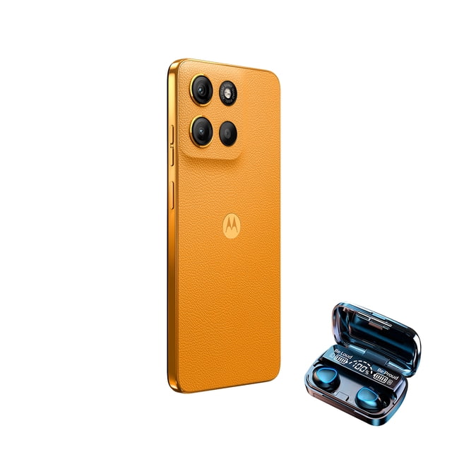 Combo Celular Moto G15 4 GB 128 GB Naranja + Audífonos M10 Negros de regalo