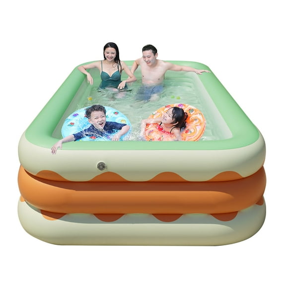 Inflatable Pool,Inflatable Swimming Pool 3 Blowing Paddling Pool PVC Inflatable Pool Performance Driven