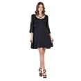thumbnail image 3 of Women's Cold Shoulder Knee-Length Rayon Dress – Short Sleeve Casual, 3 of 7