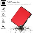 thumbnail image 4 of Allytech iPad Mini 6 Case with Screen Protector, iPad Mini 6th Gen 8.3 Inch Case 2021, [Supports the 2nd Gen Pencil Charging] Slim Trifold PU Leather Hard PC Back Case with Pen Holder, Red, 4 of 6