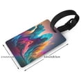thumbnail image 2 of Hirioo Colorful Surreal Landscape for Luggage ID Tag with Adjustable Strap Travel Baggage Bag Tags Suitcase Identify Labels for Women Men, 2 of 7