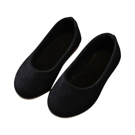 

Odeerbi Kids Girls Leather Moccasins 2024 Casual Nude Flats Shoes Fall Children s Leather Princess Shoes Baby Flat Shoes Sole Single Shoes Black 9 Years