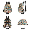 thumbnail image 4 of FORMRS Mini Backpack Purse for Women Travel Daypack Casual Shoulder Bag, Colorful Clover Pattern, 4 of 7
