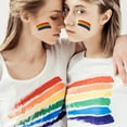 thumbnail image 3 of 45 Pcs Gay Pride Rainbow Temporary Tattoos Rainbow Flag Stickers Removable Waterproof Body Rainbow Temporary Tattoos, 3 of 5