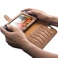 thumbnail image 4 of Compatible with Nintendo Switch OLED - PU Leather Protective Case with Multi-Card Slot, Stand & Wristband Rope, 4 of 6