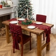 thumbnail image 3 of 2026 Christmas Indoor Home Decor Red And Black Checkered Table Runners And Chair Covers For Christmas Dining Room Decor And Christmas Scene Props, 3 of 5