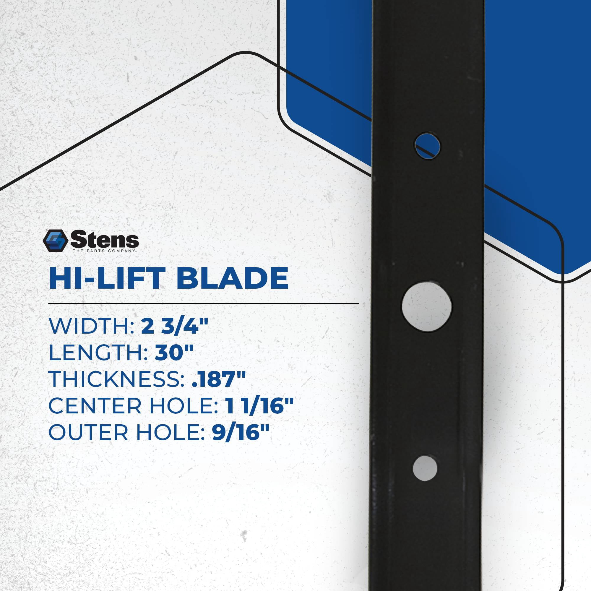 Stens 335-307 1 Hi-Lift Blade for Snapper 30" Cut Lawn Tractor Mower Deck